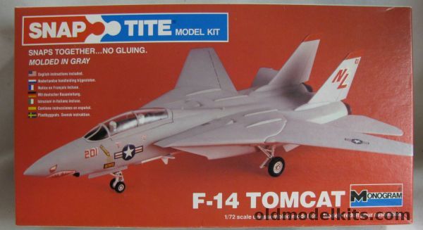 Monogram 1/72 Grumman F-14A Tomcat, 1104 plastic model kit